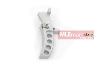 Airsoft Artisan CNC Aluminum Curved Pull Trigger - Silver (TM M4/M16 AEG) - MLEmart.com