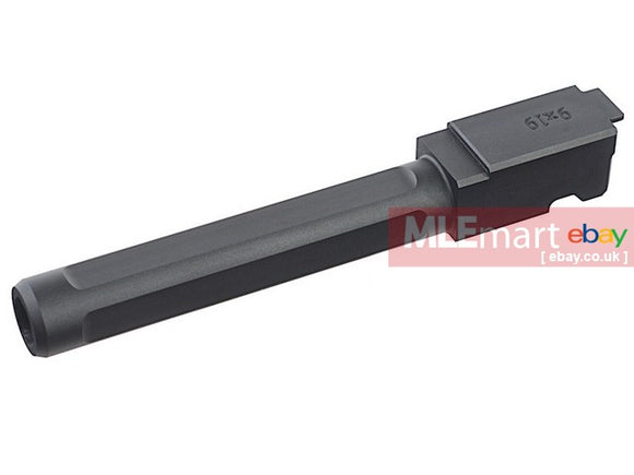 MLEmart.com - Guns Modify SA-KKM Aluminum Barrel - 4 Fluted for Tokyo Marui Model 17 - BK