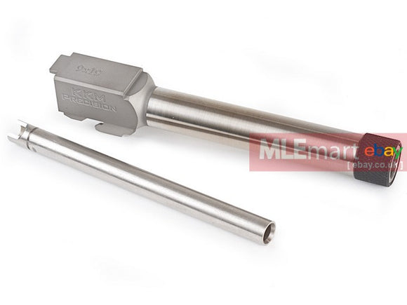 MLEmart.com - Guns Modify KM Model 17 Stainless Steel Thread Barrel Set for Tokyo Marui Model 17 - Silver