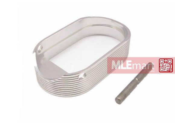 5KU IPSC Hot Shot Style Magwell for Marui Hi-Capa GBB (Silver) - MLEmart.com