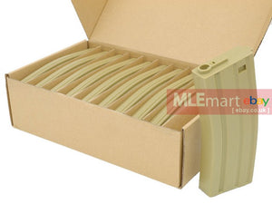 ACM 140 rds Nylon-Reinforced Plastic Mid-Cap Magazine for M4 / M16 AEG (DE, Box of 10 - Value Pack) - MLEmart.com