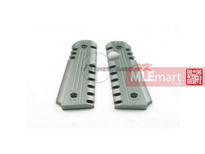 Army Force CNC Aluminum Pistol Grip Panels For M1911 GBB (Grey) - MLEmart.com