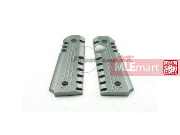 Army Force CNC Aluminum Pistol Grip Panels For M1911 GBB (Grey) - MLEmart.com