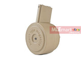 G&P 1500rds Attack Type Auto Winding Drum Magazine for Tokyo Marui M16 Series (FDE) - MLEmart.com