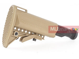 G&P Crane Type Buttstock for Tokyo Marui & G&P M4 / M16 Metal Body Series (Ball Ball) - Sand - MLEmart.com